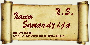 Naum Samardžija vizit kartica